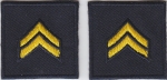 CPL Corporal MEDIUM GOLD on MIDNIGHT collar patches Solid Style
